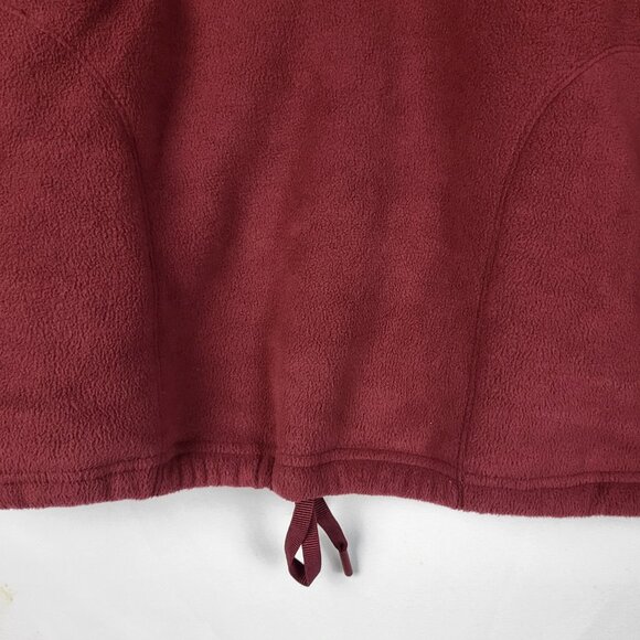 All In Motion Fuzzy Teddy Bear Jacket Women's XXL Wine Pullover Quarter Snap - Picture 2 of 7
